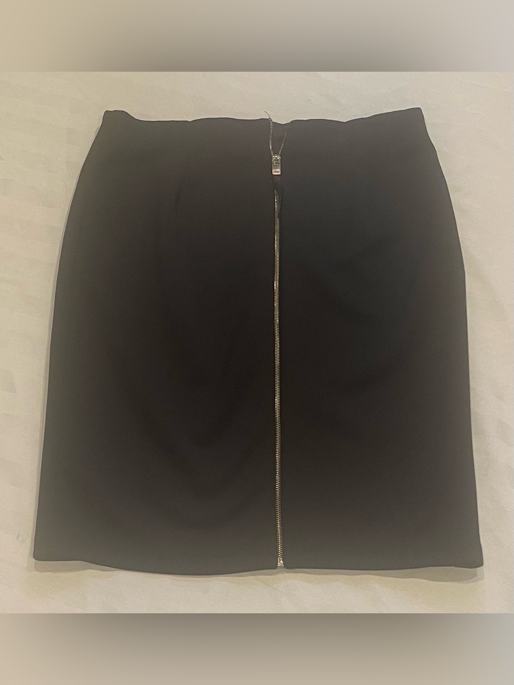 Black Zip-Front Women's Skirt